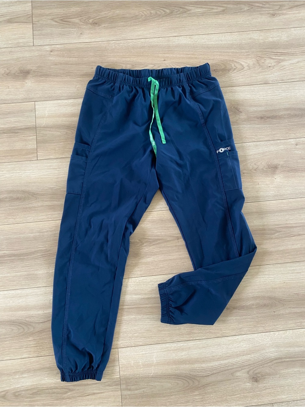Carhartt Navy Joggers with Lime Drawstring